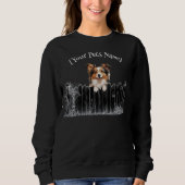 Hund mit Namen personalisierbar Sweatshirt (Vorderseite)