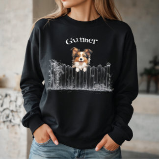 Hund mit Namen personalisierbar Sweatshirt