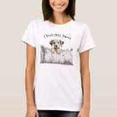 Hund mit Namen personalisierbar T-Shirt (Vorderseite)