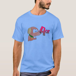 Hund mit Okay T-Shirt