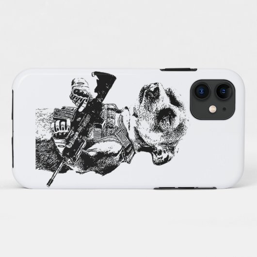 Hund mit Operator Vest AR15 Case-Mate iPhone Hülle (Rückseite (Horizontal))