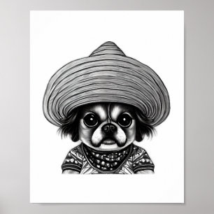 Hund mit Originalfarbe Poster