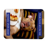 Hund mit Pizza Magnet (Horizontal)