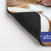 Hund mit Pizza Mousepad (Ecke)