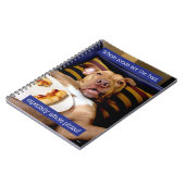 Hund mit Pizza Notizblock (Linke Seite)