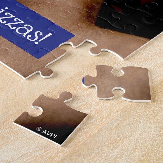 Hund mit Pizza Puzzle (Seite)