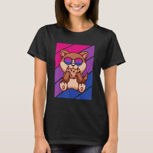 Hund mit pride Bisexual Flag LGBTQ Stolz allesamt  T-Shirt