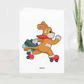 Hund mit Roller-Skaten Karte (Rückseite)