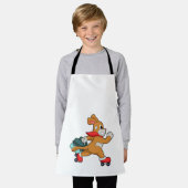 Hund mit Roller-Skaten Schürze (Getragen)