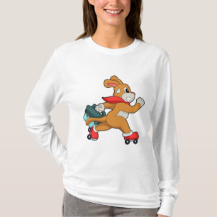 Hund mit Roller-Skaten T-Shirt