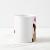 Hund mit rosa Halo Kaffeetasse (Mittel)
