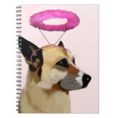 Hund mit rosa Halo Notizblock (Vorderseite)