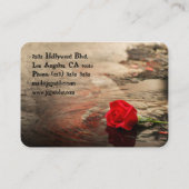 Hund mit Rote Rose Visitenkarte (Rückseite)