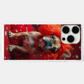 Hund mit rotem Perückengehäuse Case-Mate iPhone Hülle (Rückseite (Horizontal))