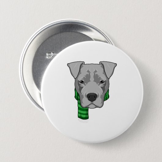 Hund mit Scarf Button (Vorne & Hinten)