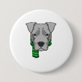 Hund mit Scarf Button (Vorderseite)