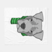 Hund mit Scarf Fleecedecke (Vorderseite (Horizontal))