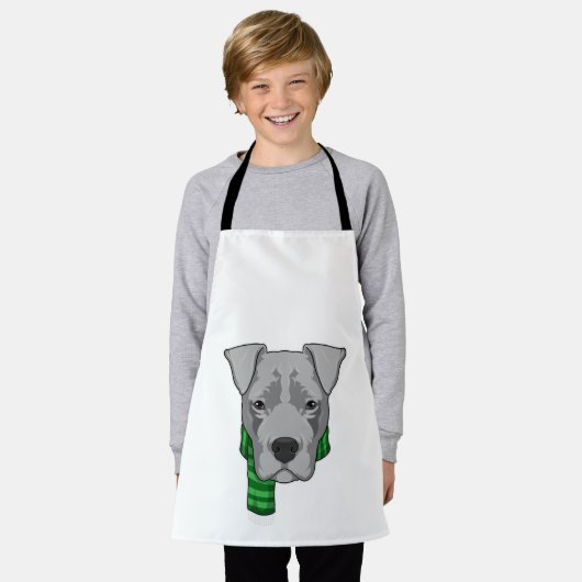 Hund mit Scarf Schürze (Getragen)
