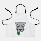 Hund mit Scarf Schürze (Vorderseite)