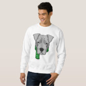 Hund mit Scarf Sweatshirt (Vorne ganz)