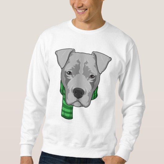 Hund mit Scarf Sweatshirt (Vorderseite)