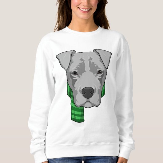 Hund mit Scarf Sweatshirt (Vorderseite)