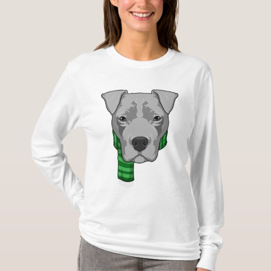 Hund mit Scarf T-Shirt (Vorderseite)