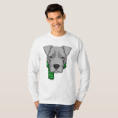 Hund mit Scarf T-Shirt (Vorne ganz)
