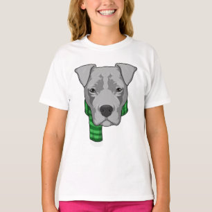 Hund mit Scarf T-Shirt