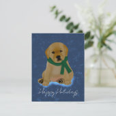 Hund mit Schal Karte (Stehend Vorderseite)