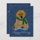 Hund mit Schal Karte (Vorne/Hinten)