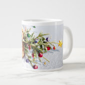 Hund mit Schnee Jumbo-Tasse (Vorderseite Rechts)