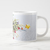 Hund mit Schnee Jumbo-Tasse (Rechts)