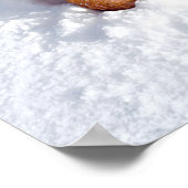 Hund mit Schnee Poster (Ecke)