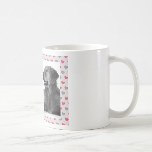 Hund mit schönen Herzen Kaffeetasse (Rechts)