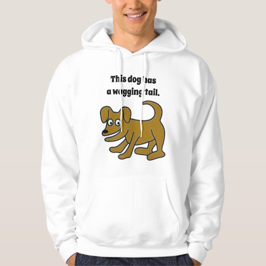 Hund mit Schwanz Hoodie (Vorderseite)