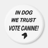 Hund mit schwarzem Text wählen Magnet (Vorne)