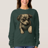 Hund mit seinem Ball Süße Tier Lover Design Sweatshirt (Vorderseite)