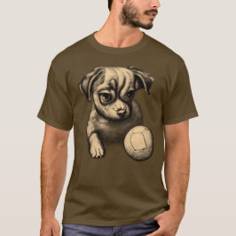 Hund mit seinem Ball Süße Tier Lover Design T-Shirt