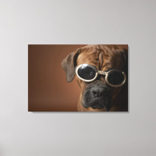 Hund mit Sonnenbrille 3 Leinwanddruck