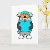 Hund mit Sonnenbrille Karte (Gelbe Blume)