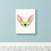 Hund mit Sonnenbrille Leinwanddruck (Insitu (Holzboden))