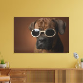 Hund mit Sonnenbrille Leinwanddruck (Insitu (Wohnzimmer))