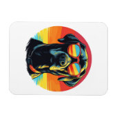 Hund mit Sonnenbrille Magnet (Horizontal)