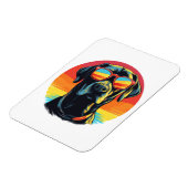 Hund mit Sonnenbrille Magnet (Linke Seite)