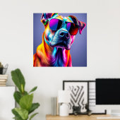 Hund mit Sonnenbrille Poster (Heimbüro)