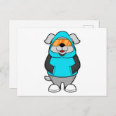 Hund mit Sonnenbrille Postkarte (Vorne/Hinten)