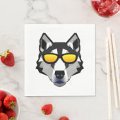 Hund mit Sonnenbrille - Sibirischer Husky Serviette (Beispiel)
