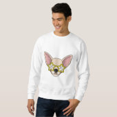 Hund mit Sonnenbrille Sweatshirt (Vorne ganz)