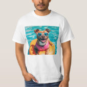 Hund mit Sonnenbrille T-Shirt (Vorderseite)